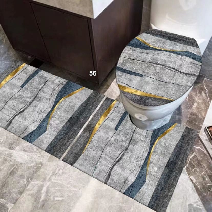 Set Of 3 Bathroom Mat, U-Shaped Contour Mat and Toilet Seat Cover ,Toilet Anti Slip Absorbent Rug, Pebbles Bathtub Decor Carpet, Soft Non Slip Cobblestone Mat, Memory Foam Pebble Shower Mat, Quick Drying Bathroom Mat Set Of 3 Bathroom Mat, U-Shaped Contour Mat and Toilet Seat Cover ,Toilet Anti Slip Absorbent Rug, Pebbles Bathtub Decor Carpet, Soft Non Slip Cobblestone Mat, Memory Foam Pebble Shower Mat, Quick Drying Bathroom Mat